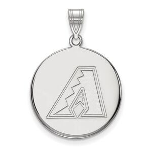 10K White Gold MLB Arizona Diamondbacks Large Disc Pendant